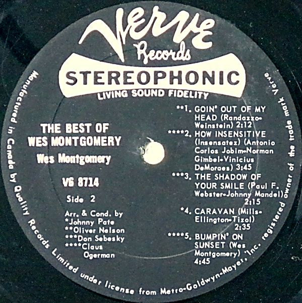 Wes Montgomery : The Best Of Wes Montgomery (LP,Compilation)