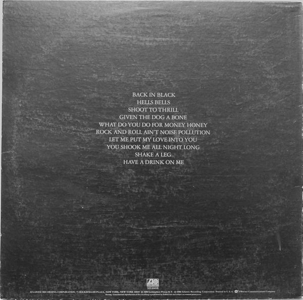 AC/DC : Back In Black (LP,Album)
