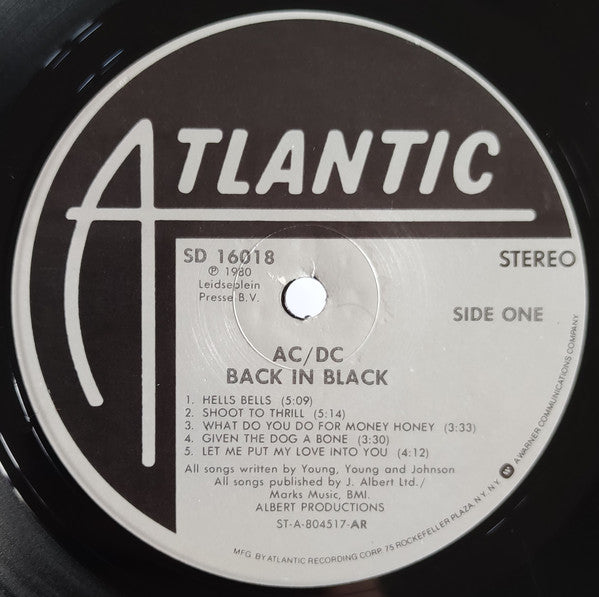 AC/DC : Back In Black (LP,Album)