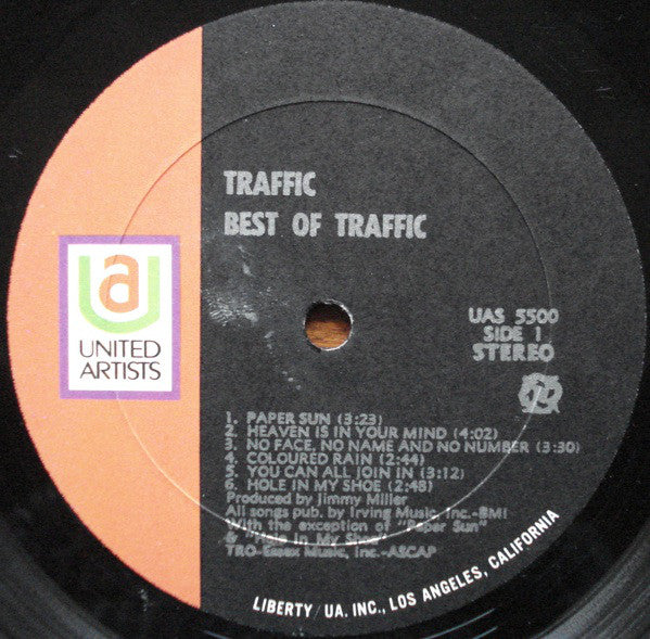 Traffic : Best Of Traffic (LP,Compilation)