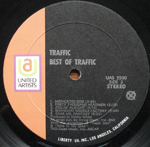 Traffic : Best Of Traffic (LP,Compilation)