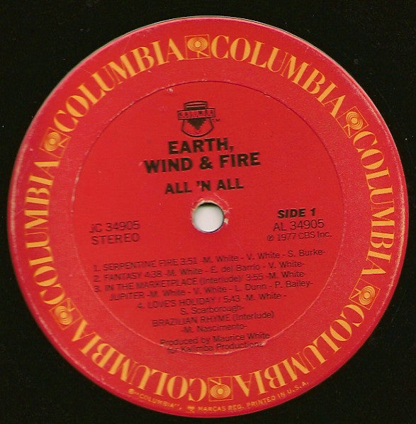 Earth, Wind & Fire : All 'N All (LP,Album)