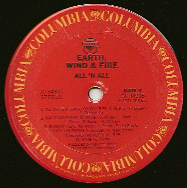 Earth, Wind & Fire : All 'N All (LP,Album)
