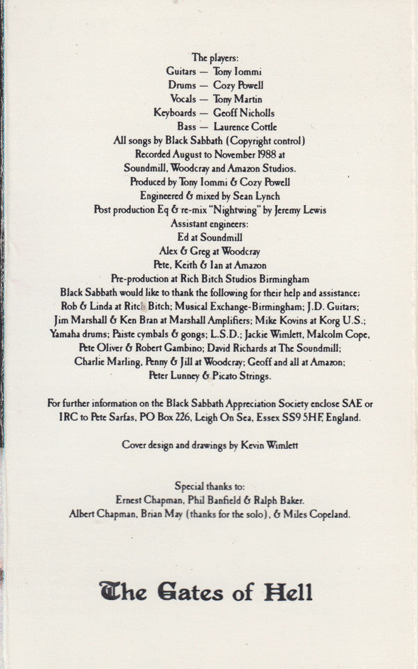 Black Sabbath : Headless Cross (Album)