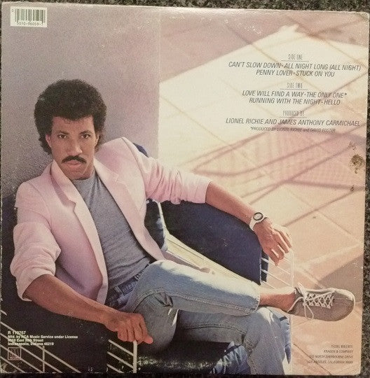 Lionel Richie : Can't Slow Down (LP,Album,Club Edition)