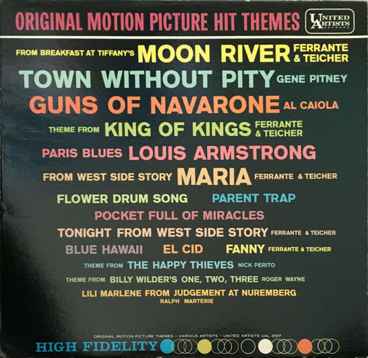 Various : Original Motion Picture Hit Themes (LP,Compilation,Mono)