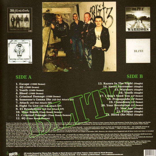 Blitz (3) : Time Bomb Early Singles And Demos Collection (LP,Compilation)