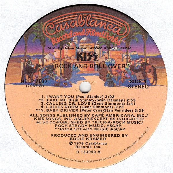 Kiss : Rock And Roll Over (LP,Album,Club Edition)