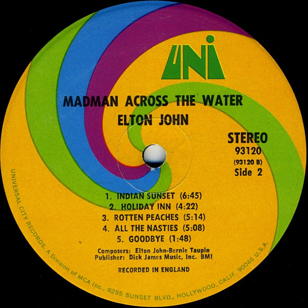 Elton John : Madman Across The Water (LP,Album,Stereo)