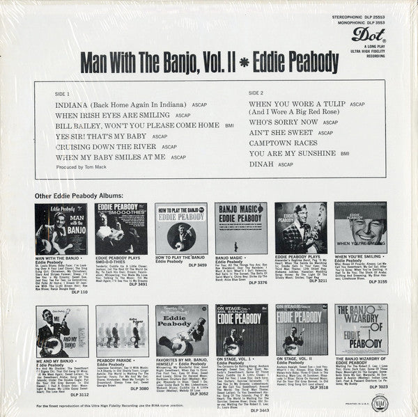 Eddie Peabody : Man With The Banjo, Vol. 2 (LP,Album,Mono)