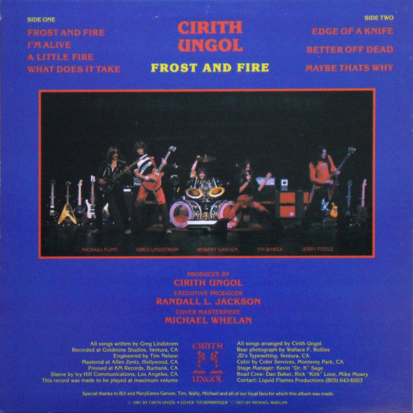 Cirith Ungol : Frost And Fire (LP,Album)
