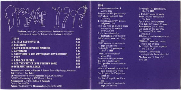 Prince : 1999 (Album,Reissue)