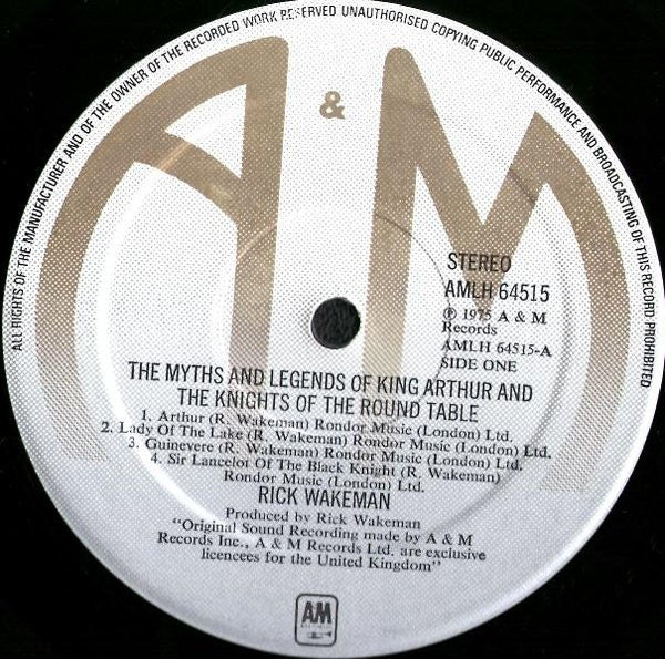 Rick Wakeman : The Myths And Legends Of King Arthur And The Knights Of The Round Table (LP,Album)