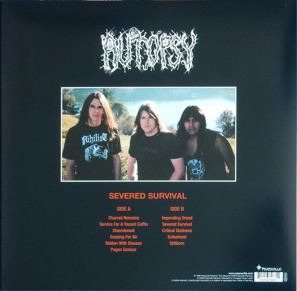 Autopsy (2) : Severed Survival (LP,Album,Reissue,Repress)