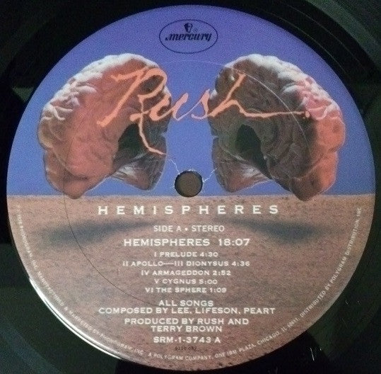 Rush : Hemispheres (LP,Album,Stereo)