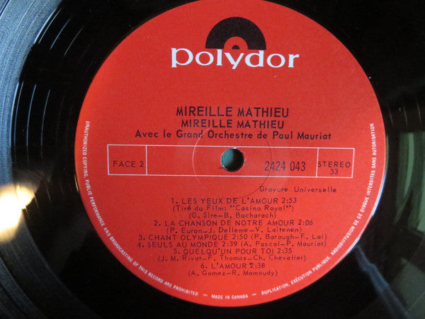 Mireille Mathieu : Mireille Mathieu (LP,Album,Reissue)