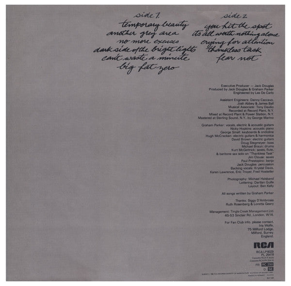 Graham Parker : Another Grey Area (LP,Album,Stereo)