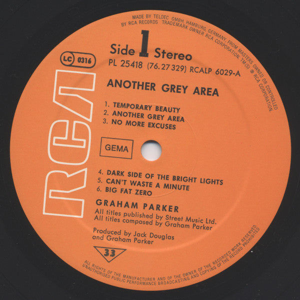 Graham Parker : Another Grey Area (LP,Album,Stereo)