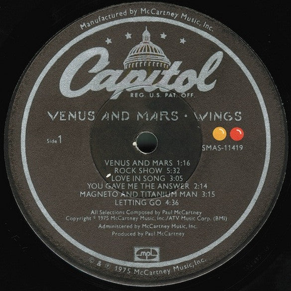 Wings (2) : Venus And Mars (LP,Album,Stereo)