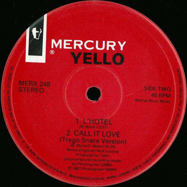 Yello : Call It Love (12",45 RPM,Single)