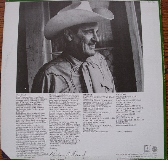 Ernest Tubb : Baby It's So Hard To Be Good (LP,Reissue)