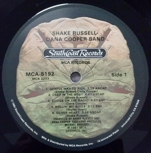 Shake Russell / Dana Cooper : The Shake Russell - Dana Cooper Band (LP,Album)