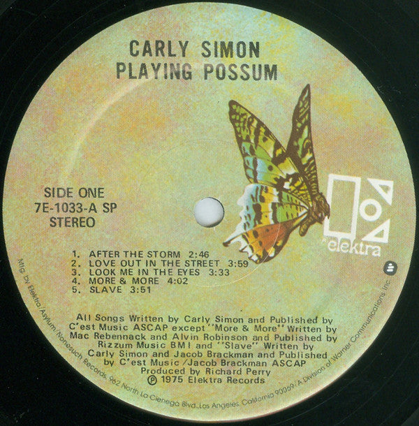 Carly Simon : Playing Possum (LP,Album)