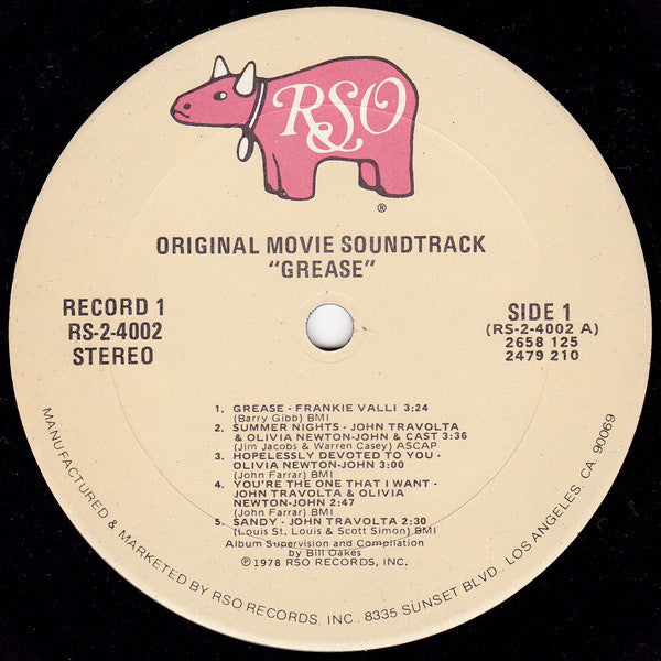 Various : Grease (The Original Soundtrack From The Motion Picture) (LP,Album)