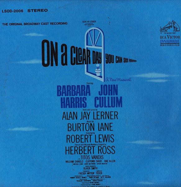 Barbara Harris (2) And John Cullum : On A Clear Day You Can See Forever (Original Broadway Cast Recording) (LP,Album,Stereo)