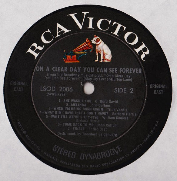 Barbara Harris (2) And John Cullum : On A Clear Day You Can See Forever (Original Broadway Cast Recording) (LP,Album,Stereo)
