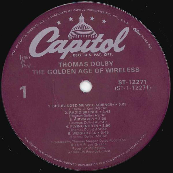 Thomas Dolby : The Golden Age Of Wireless (LP,Album,Reissue)