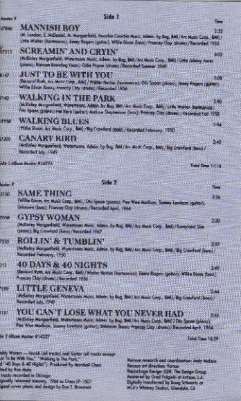 Muddy Waters : The Real Folk Blues (Compilation,Reissue)