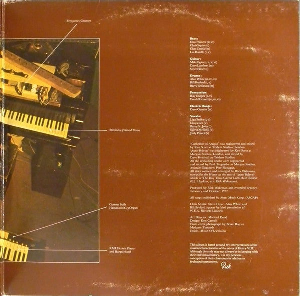 Rick Wakeman : The Six Wives Of Henry VIII (LP,Album,Stereo)
