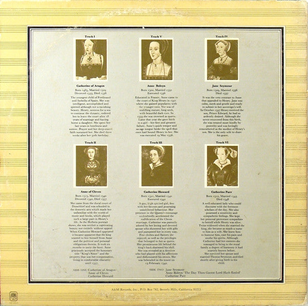Rick Wakeman : The Six Wives Of Henry VIII (LP,Album,Stereo)