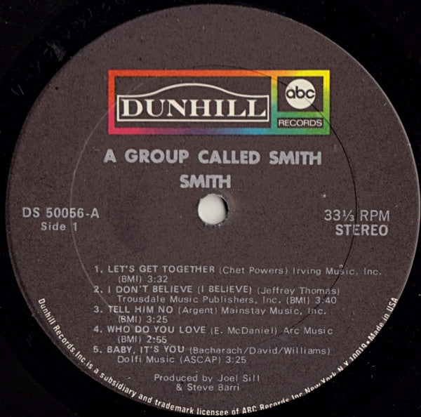 Smith (3) : A Group Called Smith (LP,Album)