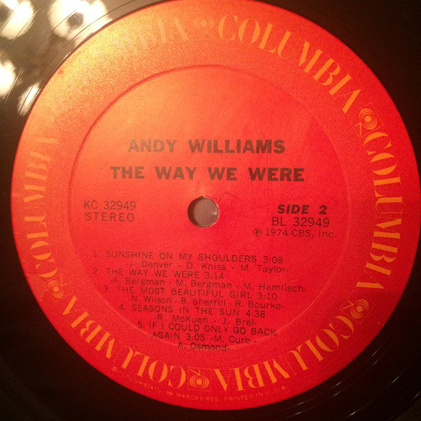 Andy Williams : The Way We Were (LP,Album)