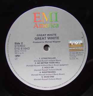 Great White : Great White (LP,Album)