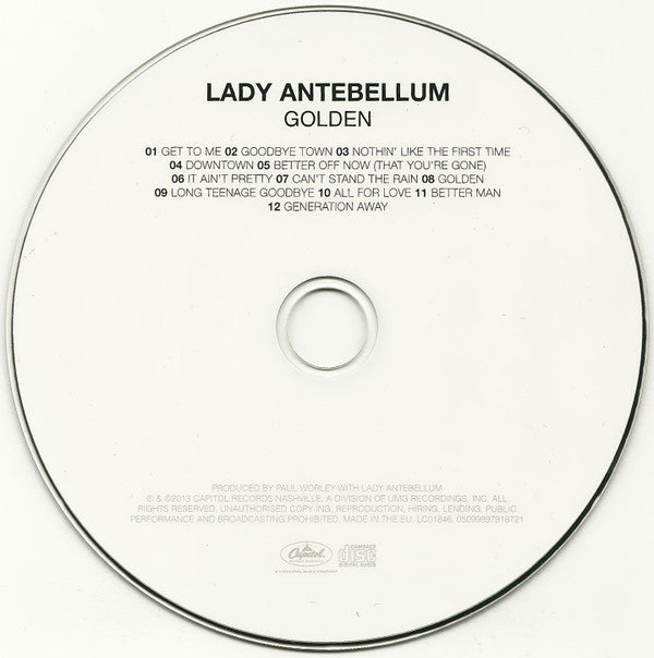 Lady Antebellum : Golden (Album)