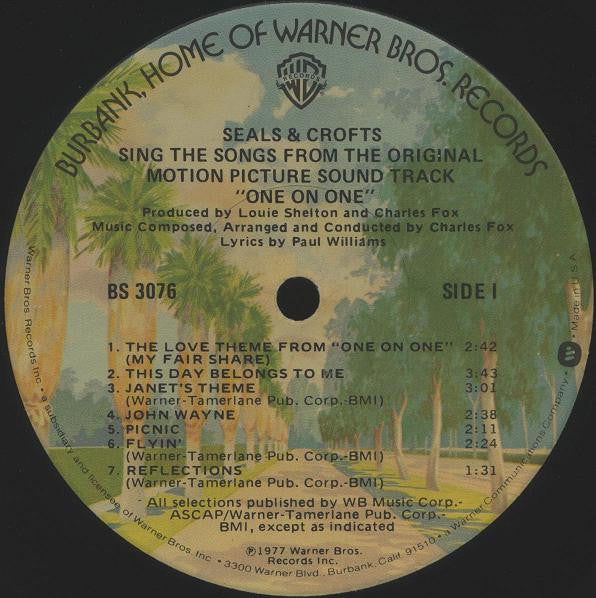 Seals & Crofts : Seals & Crofts Sing The Songs From The Original Motion Picture Sound Track "One On One" (LP,Album)