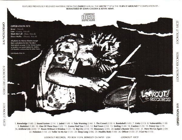 Operation Ivy : Operation Ivy (Compilation,Remastered)