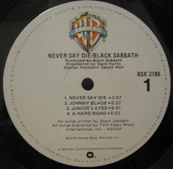 Black Sabbath : Never Say Die! (LP,Album)