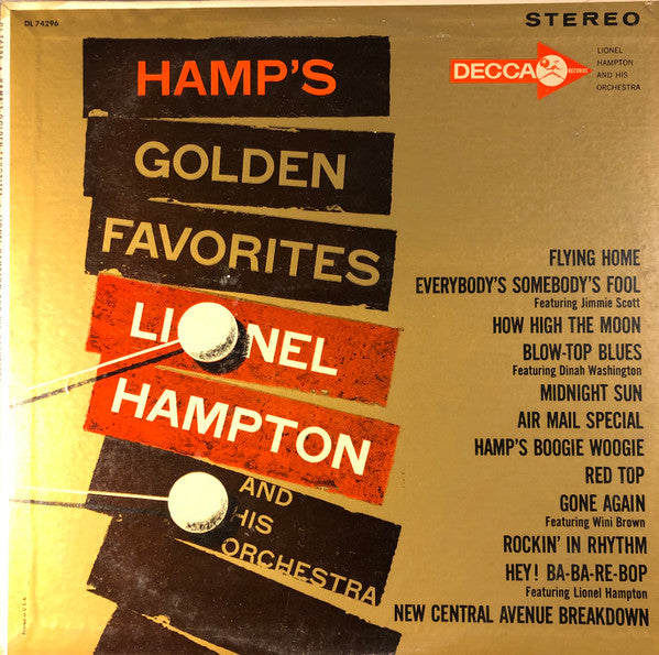 Lionel Hampton And His Orchestra : Hamp's Golden Favorites (LP,Album,Compilation,Stereo)