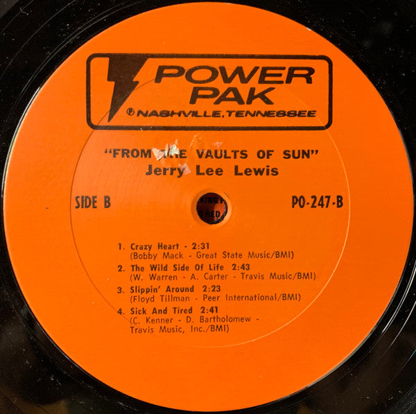 Jerry Lee Lewis : From The Vaults Of Sun (LP,Compilation)