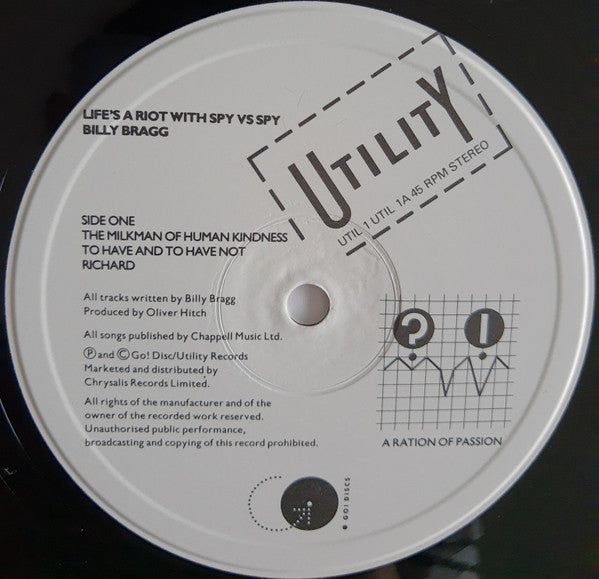 Billy Bragg : Life's A Riot With Spy Vs Spy (12",45 RPM,Album)