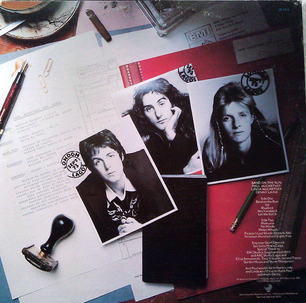 Wings (2) : Band On The Run (LP,Album,Stereo)
