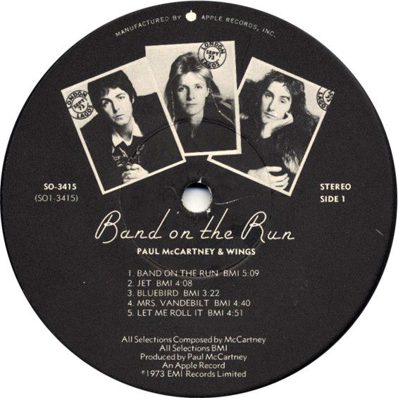 Wings (2) : Band On The Run (LP,Album,Stereo)