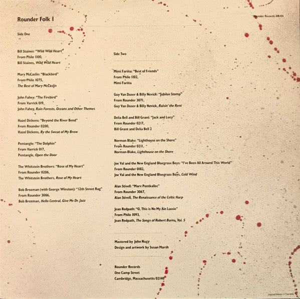 Various : Rounder Folk 1 (LP,Sampler)