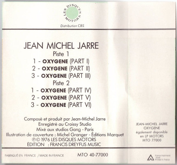 Jean-Michel Jarre : Oxygene (Album,Reissue,Stereo)