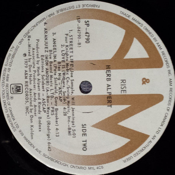 Herb Alpert : Rise (LP,Album)