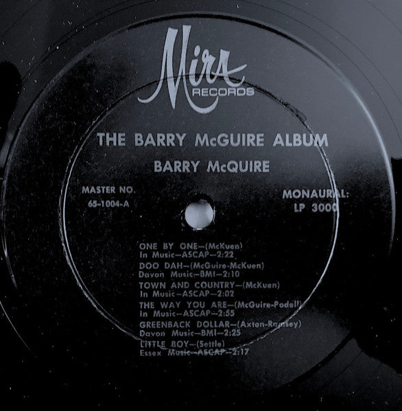 Barry McGuire : The Barry McGuire Album (LP,Album,Reissue,Mono)